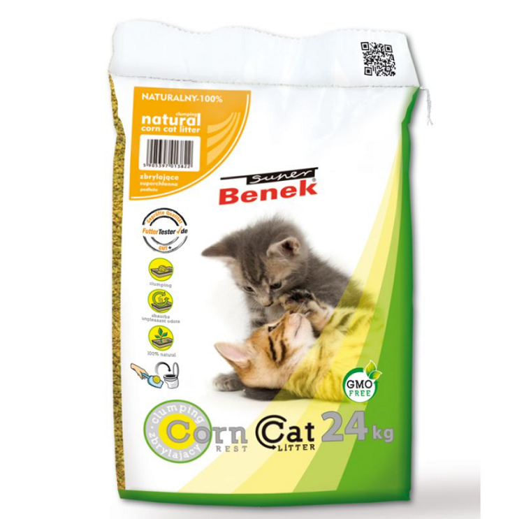 Super Benek Corn Rest Cat Litter Natural kassiliiv, 25l *29€ Bestie
